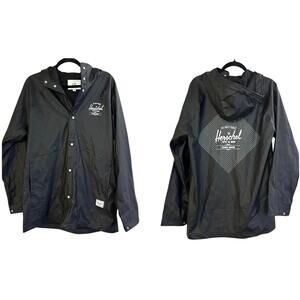 HERSCHEL SUPPLY CO. Unisex Classic Rain Jacket Black - Sz Medium - NWT